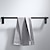 baratos Toalheiros-Barra de toalha montada na parede 60 cm suporte de toalha de alumínio para banheiro ferragens de banheiro de alumínio tipo único/duplo toalheiro (prata/preto/cinza)