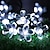 ieftine Fâșii LED-1/2 buc lumini solare cu flori în aer liber 6,5 m 30 leduri flori de cireș lumini de zâne waterpoof 8 moduri pentru grădină terasă decor de primăvară curte gazon brad de Crăciun petrecere de vacanță