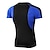 cheap Running Tee &amp; Tank Tops-Men&#039;s Compression Shirt Running Shirt Running Base Layer Patchwork Short Sleeve Tee Tshirt Athletic Athleisure Breathable Quick Dry Moisture Wicking Fitness Gym Workout Running Sportswear Color Block