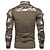abordables camisetas y tanques activos para hombres-Hombre Camisa de camuflaje Camisa de combate camuflaje Manga Larga Al aire libre Otoño Primavera Secado rápido Transpirable Suave Reductor del Sudor Poliéster Caza Entrenamiento Botas de combate