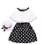 cheap Dresses-Girls&#039; Half Sleeve Polka Dot 3D Printed Graphic Dresses Sweet Knee-length Polyester Dress White Kids Holiday Loose Fit