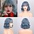 cheap Synthetic Trendy Wigs-Wine Wigs for Women Synthetic Wigs Short Bob Wigs with Bangs for Black Women Wavy Wigs Shoulder Length Red/Pink/Blonde Cosplay Wigs High Temperature barbiecore Wigs