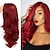cheap Synthetic Trendy Wigs-Red Wigs for Women Synthetic Wig Wave Middle Part Long Wig Medium Length Women&#039;s Cosplay Party Pink Red Blue Black Ombre Wig