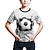 preiswerte 3D-T-Shirts für Jungen-Jungen 3D Fußball T-Shirt Kurzarm 3D-Druck Sommer Aktiv Strassenmode Polyester kinderkleidung 3-12 Jahre Outdoor Täglich