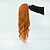 baratos Perucas de festa-Perucas Vermelhas para Mulheres Peruca Sintética Ondulação Profunda Risca no Meio Peruca de Comprimento Médio Cabelo Sintético para Festa de Cosplay Perucas de Halloween Laranja