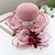 cheap Party Hats-Hats Headwear Straw Hats Tulle Linen / Polyester Blend Bucket Hat Straw Hat Sun Hat Casual Holiday Kentucky Derby Melbourne Cup Vintage Style Elegant With Feather Appliques Headpiece Headwear
