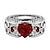 abordables Anillos-m · kvfa anillo de bodas de compromiso del día de san valentín en forma de corazón anillo de pareja de circón cuadrado joyería de aleación, el mejor regalo para hombres y mujeres