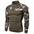 abordables camisetas y tanques activos para hombres-Hombre Camisa de camuflaje Camisa de combate camuflaje Manga Larga Al aire libre Otoño Primavera Secado rápido Transpirable Suave Reductor del Sudor Poliéster Caza Entrenamiento Botas de combate