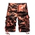 cheap Cargo Shorts-Men&#039;s Cargo Shorts Hiking Shorts Pocket Multi Pocket Camouflage Comfort Breathable Short Casual Sports Cargo Shorts Chino Camouflage Red Yellow camouflage Inelastic