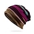 billige Hue-unwstyu unisex multifunktionel hat, halsvarmer, kontrastfarver, stribet, kraniet hat lilla