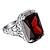 abordables Joyas de moda-shiysrl exquisito anillo de joyería anillos de amor vintage rhinestone rojo compromiso de boda anillo de dedo nupcial regalo de la joyería anillo de bodas mejores regalos para el amor con el día de