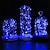 olcso LED szalagfények-1m Fényfüzérek 10 LED 10 db 1db Kék Karácsony Újévi Vízálló Parti Dekoratív Akkumulátorok