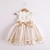 cheap Dresses-Toddler Girls&#039; Dress Jacquard Party Bow White Knee-length Sleeveless Cute Sweet Dresses Summer Slim 1-4 Years