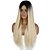 ieftine Peruci Sintetice Trendy-perucă sintetică lungă și dreaptă pentru femei amestecată perucă lungă maro și blondă pentru părul cosplay de păr alb / negru