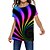 cheap Tops-Girls&#039; 3D Color Block Optical Illusion T shirt Short Sleeve 3D Print Summer Spring Sports Streetwear Basic Polyester Kids 5 years+ Outdoor Daily