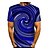 저렴한 남성 티셔츠&amp;탱크 탑-남성용 T 셔츠 3D 인쇄 그래픽 3D 플러스 사이즈 라운드 넥 일상 홀리데이 프린트 긴 소매 탑스 우아함 과장된 푸른 다크 블루 밝은 블루