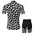 cheap Men&#039;s Clothing Sets-21Grams Men&#039;s Short Sleeve Cycling Jersey with Shorts Summer Spandex Polyester Black+White Funny Bike Clothing Suit 3D Pad Quick Dry Moisture Wicking Breathable Reflective Strips Sports Graphic