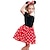 baratos Vestidos-Toddler Girls&#039; Dress Polka Dot Short Sleeve Holiday Birthday Party Layered Cosplay Casual Costumes Cotton Tulle Tutu Dress Summer Red Fuchsia