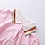 preiswerte Casual Kleider-Kinder Wenig Mädchen Kleid Regenbogen Normal Gerüscht Rosa Weiß Baumwolle Übers Knie Kurzarm Standard Süß Kleider Kindertag Frühling Sommer Normale Passform 2-8 Jahre