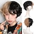 preiswerte Herrenperücken-kurze Bilder geschnitten gerade schwarz weiß gelb Hälfte Cosplay Anime Kostüm Halloween Perücken synthetisches Haar mit Pony für Männer Junge Frauen