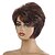 cheap Synthetic Trendy Wigs-Synthetic Wig Straight Curly Curly Straight Wig Short Darkest Brown Synthetic Hair 8 inch Women&#039;s Brown StrongBeauty