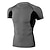 cheap Men&#039;s Active Tees &amp; Tanks-Men&#039;s Compression Shirt Running Shirt Patchwork Short Sleeve Tee Tshirt Athletic Athleisure Spandex Breathable Quick Dry Moisture Wicking Fitness Gym Workout Running Sportswear Activewear Color Block