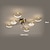 preiswerte Unterputzmontage &amp; Halbbündige Montage-4/6/8 Köpfe LED Deckenleuchte Kreis Design Unterputzleuchten Kristall LED Nordic Style 220-240v