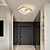 cheap Flush Mounts &amp; Semi Flush Mounts-23 cm Mini Ceiling Light Porch Light Corridor Lamp Square Shape Black Gold White Geometric Shapes Flush Mount Lights Aluminium Alloy Artistic Style Modern Style Painted Finishes LED Modern 220-240V