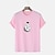 저렴한 남성 티셔츠&amp;탱크 탑-남성용 남여 공용 T 셔츠 셔츠 핫 스탬핑 카툰 그래픽 프린트 행성 플러스 사이즈 라운드 넥 일상 휴가 프린트 짧은 소매 탑스 베이직 캐쥬얼 화이트 블랙 블러슁 핑크 / 여름