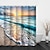 preiswerte Duschvorhänge Top Verkauf-Duschvorhänge mit Haken Küstenlandschaft Polyestergewebe wasserdichter Duschvorhang für Badezimmer 70 Zoll