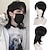 billige Herreparykker-kort pix skåret lige sort hvid gul halv cosplay anime kostume halloween parykker syntetisk hår med pandehår til mænd dreng kvinder
