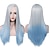 abordables Perruques de fête-Perruques bleues pour femmes perruque synthétique droite naturelle partie centrale longueur moyenne A15 A16 A17 A18 A19 cheveux synthétiques mode cosplay perruques blanches d&#039;Halloween
