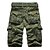 baratos Clássico-Homens Bermuda Cargo Shorts camuflados Calção Shorts de Trilha Zíper Bolso multi Côr Camuflagem Diário Feriado Roupa de rua à moda Exército verde Cáqui Sem Elasticidade