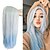 abordables Perruques de fête-Perruques bleues pour femmes perruque synthétique droite naturelle partie centrale longueur moyenne A15 A16 A17 A18 A19 cheveux synthétiques mode cosplay perruques blanches d&#039;Halloween