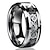 abordables Anillos-Nuevos anillos de alianza de boda para hombre de acero inoxidable titanio dragón celta de plata ew sakcharn