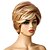 Χαμηλού Κόστους παλαιότερη περούκα-καφέ περούκες για γυναίκες συνθετική περούκα κυματιστή περούκα ξανθιά κοντή ξανθιά συνθετικά μαλλιά γυναικεία ξανθιά
