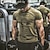 cheap Running Tee &amp; Tank Tops-Men&#039;s Workout Shirt Running Shirt Short Sleeve Top Athletic Athleisure Cotton Breathable Quick Dry Soft Fitness Jogging Training Sportswear Activewear Dark Grey Black Army Green