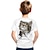 abordables T-shirts et chemises-Tee-shirts Garçon Enfants Manches Courtes Chat 3D effet Chat Graphique Animal Blanche Enfants Hauts Eté Actif Le style mignon