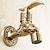 cheap Wall Mount-Outdoor Faucet,Wall Mount Antique Brass Faucet,Garden Outdoor Decorative Hose 1/2 inch Connection Spigot Carving Desigh with Cold Water Only