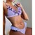 cheap Bikini Sets-Women&#039;s Swimwear Bikini 2 Piece Normal Swimsuit Open Back Slim Solid Color Abstract Blue Padded Crop Top Strapless Bathing Suits New Fashion Sexy / Padded Bras