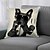 cheap Throw Pillows &amp; Covers-Double Side 1 Pc Animal Cushion Cover  Print 45x45cm Faux Linen for Sofa Bedroom