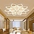 cheap Flush Mounts &amp; Semi Flush Mounts-6/8/12/15 Heads LED Ceiling Light Lotus Design  Ceiling Lamp Modern Artistic Metal Acrylic Style Stepless Dimming Bedroom Painted Finish Lights 110-240V ONLY DIMMABLE WITH REMOTE CONTROL Flower Design