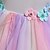 Χαμηλού Κόστους Φορέματα για πάρτι-Παιδιά Κοριτσίστικα Φόρεμα Συνδυασμός Χρωμάτων Ζακάρ Αμάνικο Πολυεπίπεδο χαριτωμένο στυλ Λουλούδι Πολυεστέρας Ως το Γόνατο Φόρεμα τούλι Παιδιά Ανθισμένο Ροζ Θαλασσί Βυσσινί