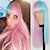halpa Synteettiset trendikkäät peruukit-pinkki peruukit naisille synteettinen peruukki luonnollinen suora siisti otsatukka peruukki 24 tuumaa a15 a16 a17 a18 a19 synteettiset hiukset naisten cosplay juhlamuoti musta pinkki