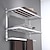 baratos Toalheiros-Toalheiro de alumínio para banheiro, barra de toalha de parede de 3 camadas suporte de toalha de armazenamento de hardware de banheiro 60 cm (preto/prata/cinza arma)