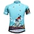 olcso Roupa de Ciclismo Feminino-21Grams Women&#039;s Short Sleeve Cycling Jersey Summer Spandex Polyester Blue Butterfly Funny Bike Jersey Top Mountain Bike MTB Road Bike Cycling Quick Dry Moisture Wicking Breathable Sports Clothing