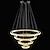 abordables Lustres-moderne led anneau lustres en cristal forme de bricolage intérieur suspension lampe suspendue lustre lumières éclairage cristal suspensions lampes