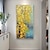 billiga Blom- och växtmålningar-oljemålning 100% handgjord handmålad väggkonst på duk modern landskap växt gula blommor heminredning dekor rullad duk utan ram osträckt