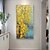 abordables Peintures fleurs/botaniques-peinture à l'huile 100% fait main peint à la main art mural sur toile paysage moderne plante fleurs jaunes décoration de la maison décor toile roulée pas de cadre non tendu