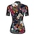 cheap Cycling Clothing-21Grams® Women&#039;s Cycling Jersey Short Sleeve Floral Botanical Bike Mountain Bike MTB Road Bike Cycling Jersey Top Black Green Purple Breathable Quick Dry Moisture Wicking Spandex Polyester Sports